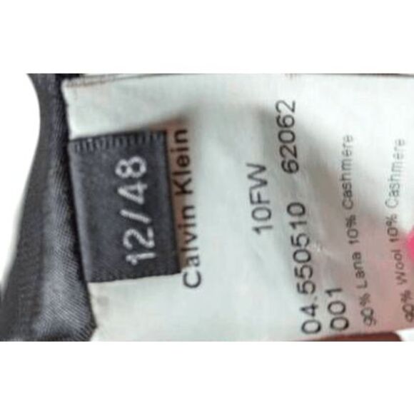 CALVIN KLEIN Wool/Cashmere Overcoat Size Medium - Picture 6 of 6